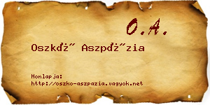 Oszkó Aszpázia névjegykártya